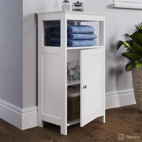 img 3 attached to 🚪 White Single Door Floor Cabinet - RiverRidge Ellsworth Collection