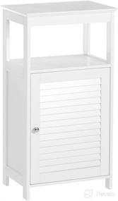 img 4 attached to 🚪 White Single Door Floor Cabinet - RiverRidge Ellsworth Collection