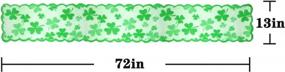 img 2 attached to St. Patrick'S Day Green Shamrock Lace Table Runner - 13 X 72 Inches For Festive Dining Decoration And Irish-Themed Events