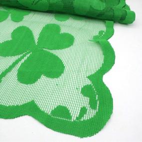 img 3 attached to St. Patrick'S Day Green Shamrock Lace Table Runner - 13 X 72 Inches For Festive Dining Decoration And Irish-Themed Events