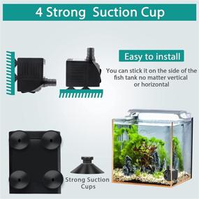 img 1 attached to Powerful 550GPH 30W FREESEA Aquarium Submersible Fountain Pump: Adjustable, Quiet & Versatile Water Pump ideal for Small Ponds, Waterfalls, & Hydroponics