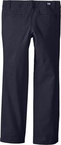 img 1 attached to 👖 Girls' Original Straight Twill Uniform Pants & Capris: Stylish and Durable Girls' Clothing