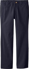 img 2 attached to 👖 Girls' Original Straight Twill Uniform Pants & Capris: Stylish and Durable Girls' Clothing
