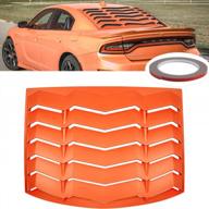 dodge charger 2011-2020 abs lambo style orange rear window louver sun shade cover logo