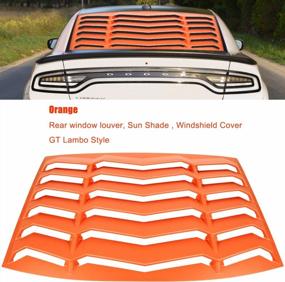 img 2 attached to Dodge Charger 2011-2020 ABS Lambo Style Orange Rear Window Louver Sun Shade Cover