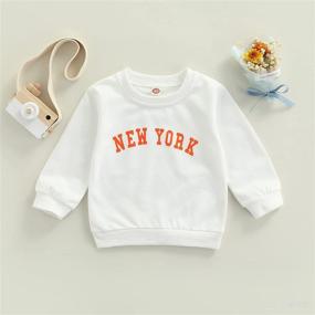 img 2 attached to Infant Clothes Letter Pullover Sweatshirt Apparel & Accessories Baby Girls