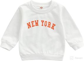 img 4 attached to Infant Clothes Letter Pullover Sweatshirt Apparel & Accessories Baby Girls