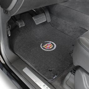 img 2 attached to 🚗 Luxurious Velourtex Ebony Carpet Floor Mats with Cadillac Logo for 2007-2014 Cadillac Escalade