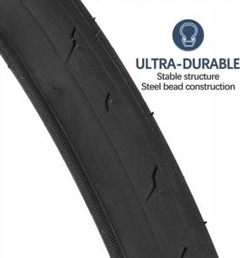 img 2 attached to Upgrade Your Road Bike With Our 700C 2-Pack Tires: Sizes 700X25C And 25-622 In Sleek Black