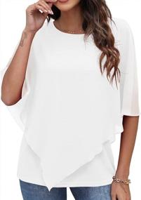 img 3 attached to QIXING Women'S 2023 Summer Casual Loose Chiffon Flowy Tops Elegant Blouses