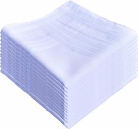 img 4 attached to 🧣 Classic Cotton Handkerchiefs by MemoryHanky: Premium Men's Accessories for Handkerchiefs