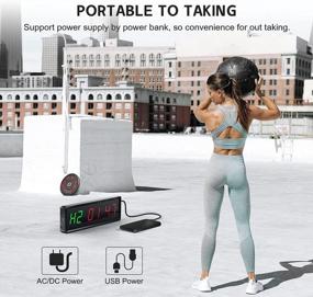 img 1 attached to Optimize Your Fitness Routines With Seesii Gym Timer: Versatile Interval Clock With Ultra-Clear LED And Remote Control