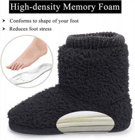img 3 attached to Women'S Slipper Booties: Comfortable Soft Lining & Rubber Sole For Winter Wear!