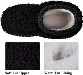 img 2 attached to Women'S Slipper Booties: Comfortable Soft Lining & Rubber Sole For Winter Wear!