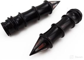 img 1 attached to 🏍️ TSWNE Motorcycle Handlebar Handle Grips 1" Turn Signals 25mm - Fits Suzuki Kawasaki Yamaha - Black: Top-notch Quality and Sleek Design