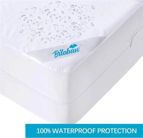 img 2 attached to Biloban Box Spring Cover (4/5/7/9/13/17Inches) Twin, High Profile Waterproof Mattress Protector, 6 Sides Wrapping Zippered Mattress Encasement Cover