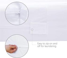 img 3 attached to Biloban Box Spring Cover (4/5/7/9/13/17Inches) Twin, High Profile Waterproof Mattress Protector, 6 Sides Wrapping Zippered Mattress Encasement Cover