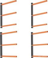 🪵 lumber rack wall mount - 3-level wood organizer and heavy duty metal wood storage for indoor/outdoor - black, total max load 600lb logo