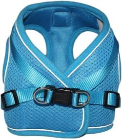 img 2 attached to Domkim Soft Mesh No Pull Dog Harness and Leash Set - Ideal 🐾 for Small/Medium Dogs/Cats - Escape Proof Cat Harness and Leash for Walking - Blue