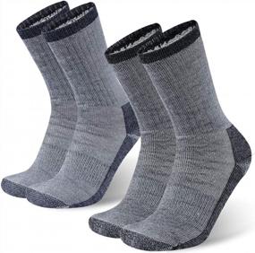 img 4 attached to Шерстяные носки RTZAT, мериносовая шерсть для туризма с подушечками, теплые, впитывающие влагу, атлетические до середины икры