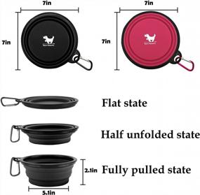 img 3 attached to Collapsible Dog Bowls For Travel, 2-Pack Portable Water Bowl For Dogs Cats Pet Foldable Feeding Water Dish With Carabiners, BPA Free
