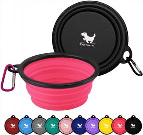 img 4 attached to Collapsible Dog Bowls For Travel, 2-Pack Portable Water Bowl For Dogs Cats Pet Foldable Feeding Water Dish With Carabiners, BPA Free