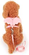 🐱 stylish pink adjustable kitten harness and leash - angel wings cat leash for a purrfect outing logo