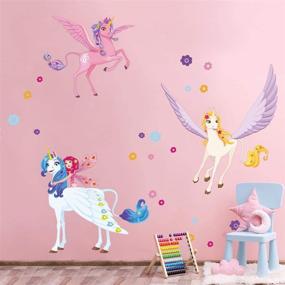 img 4 attached to Ufengke Unicorn Stickers Игровая комната для спальни