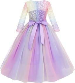 img 3 attached to 👗 Girls' Clothing - Dresses for Rainbow Princess Bridesmaid, Communion, and Birthday Occasions