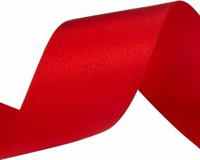 img 1 attached to Versatile 50-Yard Double Faced Satin Ribbon In Red, Ideal For DIY Crafts, Weddings, And Gift Wrapping