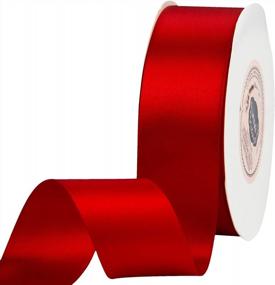img 4 attached to Versatile 50-Yard Double Faced Satin Ribbon In Red, Ideal For DIY Crafts, Weddings, And Gift Wrapping