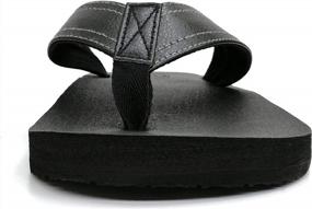 img 2 attached to KuaiLu Men'S Leather Flip Flop Thong Sandals With Arch Support, Perfect For Yoga Mats