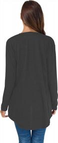 img 1 attached to Women'S Long Sleeve Draped Open Front Modal Cardigan By TownCat - Lightweight And Stylish