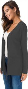 img 2 attached to Women'S Long Sleeve Draped Open Front Modal Cardigan By TownCat - Lightweight And Stylish