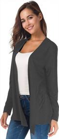 img 3 attached to Women'S Long Sleeve Draped Open Front Modal Cardigan By TownCat - Lightweight And Stylish