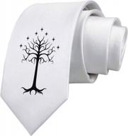 tooloud white tree neck tie - the royal look for any occasion logo