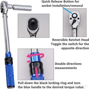 img 2 attached to 🔧 OIMERRY Torque Wrench 3/8" Drive with Spark Plug Socket, Extension Bar, and Bit Socket - 7PCS Set