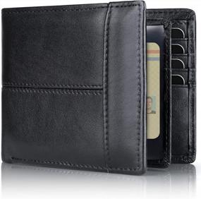 img 4 attached to 👛 Genuine Leather Bifold Wallet with Blocking Technology