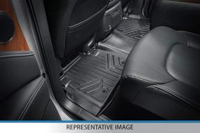 img 1 attached to 🏎️ Custom Fit Black Floor Liners Set | SMARTLINER | Compatible with 2019-2020 Hyundai Santa Fe 5 Passenger Models