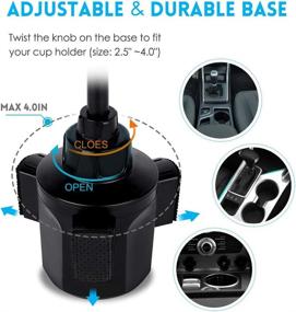 img 1 attached to 📱 Convenient and Versatile: AONKEY Cup Holder Phone Mount for All Smartphones, Including iPhone 12 Pro/11 Pro Max/XR/XS/XS Max/X/8/7, Galaxy S10/S10 Plus Note 9/Note 10 Plus