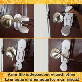 img 1 attached to 👶 Baby Proof Door Handle Lock: Secure Your Child's Safety with White Pro Door Handle Baby Proof Device (Pack of 4)