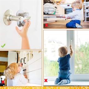 img 2 attached to 👶 Baby Proof Door Handle Lock: Secure Your Child's Safety with White Pro Door Handle Baby Proof Device (Pack of 4)