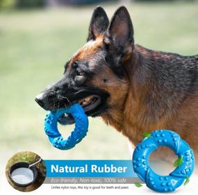 img 1 attached to Durable Dog Chew Toys For Aggressive Chewers - EASTBLUE'S Ultra-Tough Natural Rubber Puppy Toy For Large And Medium Breeds