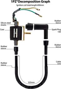 img 2 attached to 🏍️ High-performance 1PZ UNS-DC4 DC CDI Box with 4-pin Ignition Coil Wire Loom for Quad ATV, Dirt Bike, Go Kart (50cc, 70cc, 90cc, 110cc, 125cc)