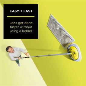 img 2 attached to 🧹 Efficient Baseboard Cleaner with 6ft Extension Pole: Versatile Long Handle and Microfiber Head for Baseboard Cleaning, Wall Dusting, and High Reach Ceilings