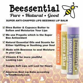 img 1 attached to Moisturize And Soothe With Beessential All Natural Lemon Lavender Lip Balm For Dry And Chapped Lips - 2 Pack