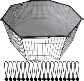 img 4 attached to 🐾 Enhance your Dog's Comfort and Safety: Universal Dog Playpen Top Cover for Outdoor and Indoor Use