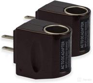 2 pack universal ac/dc car and household cigarette 🔌 lighter socket adapter - convert 110~220v mains to 12v on-the-go logo