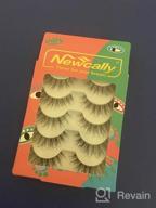 img 1 attached to Newcally Manga Lashes Natural Wispy False Eyelashes Asian 5 Pairs Clear Band 3D Strip Fake Eye Lashes Korean Japanese Lashes Anime review by Anthony Juat