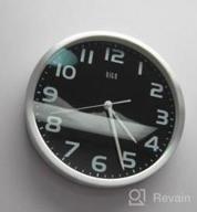 img 1 attached to Keep Time In Silence: 12 Inch HITO Wall Clock With Smart Nightlight And Brightness Adjustability review by Steven Barbon